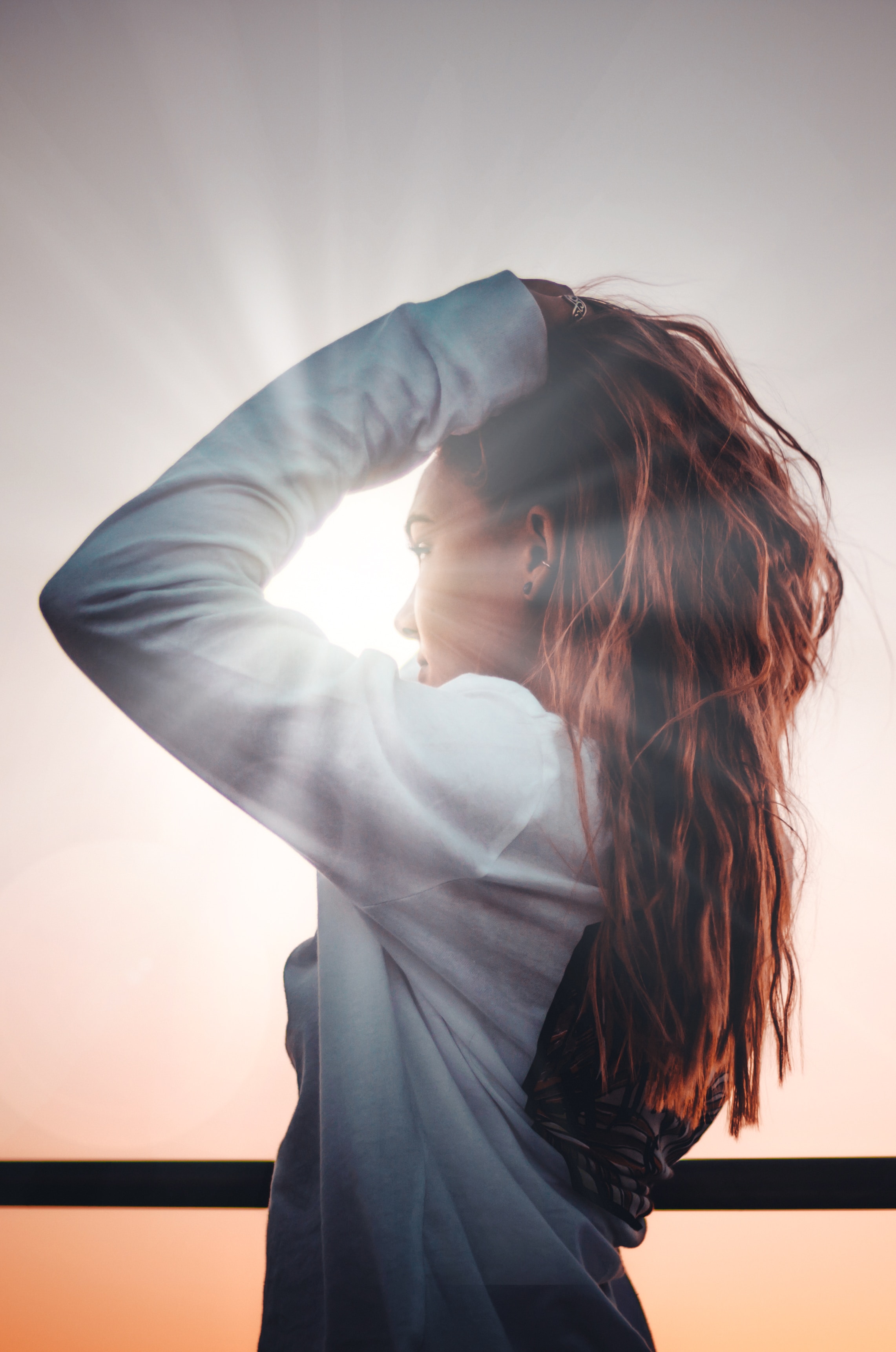 woman and sun