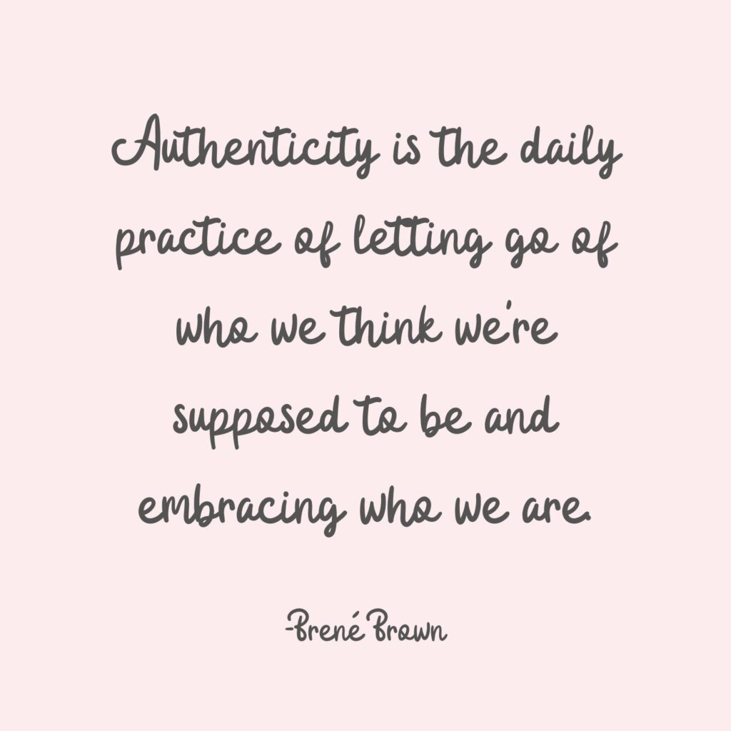 Brene Brown on authenticity.
