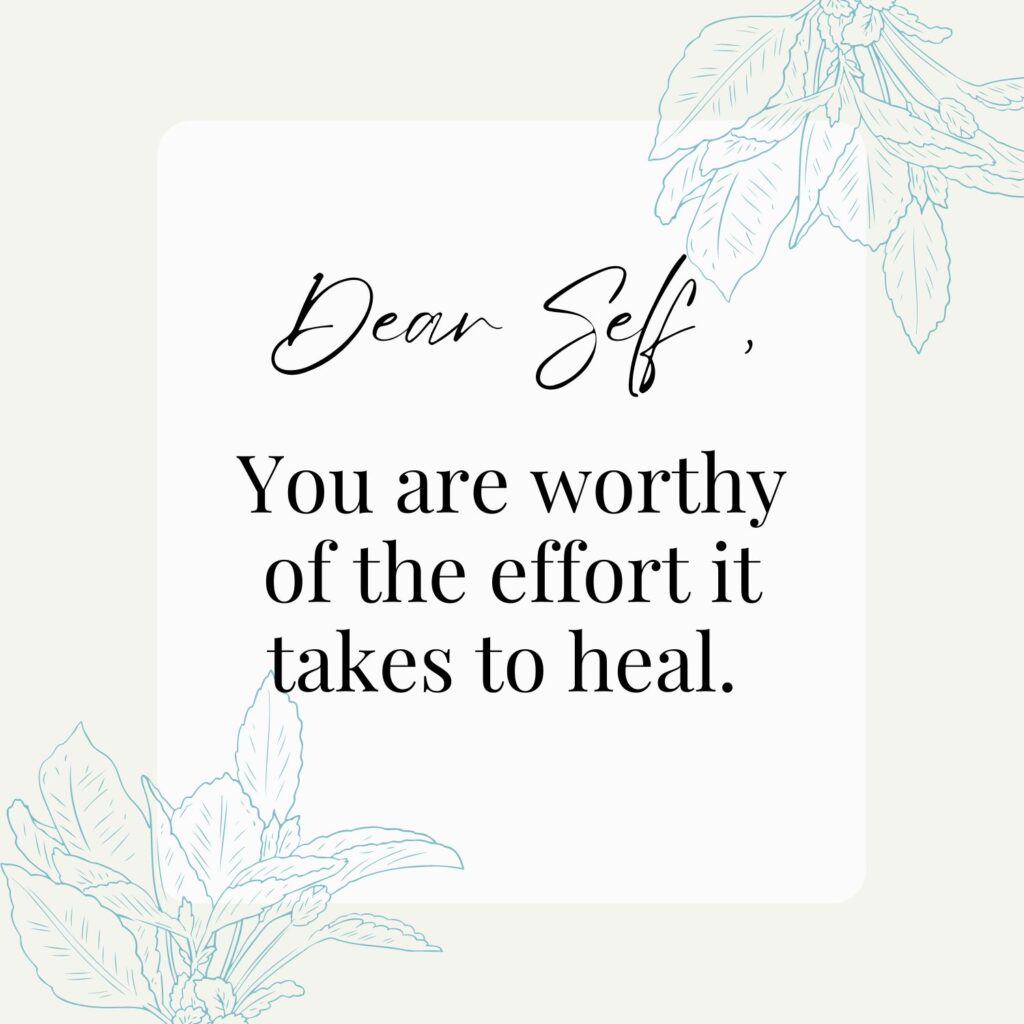 Dear self healing quote.