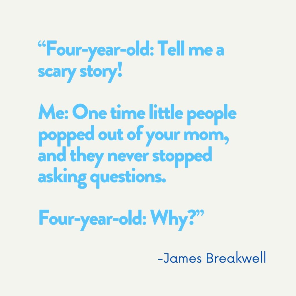 James Breakwell funny tweet about kids.