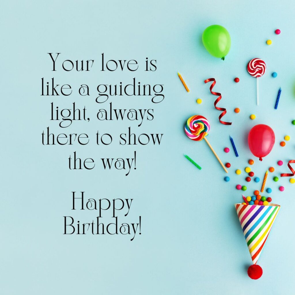 Father's love birthday message graphic.